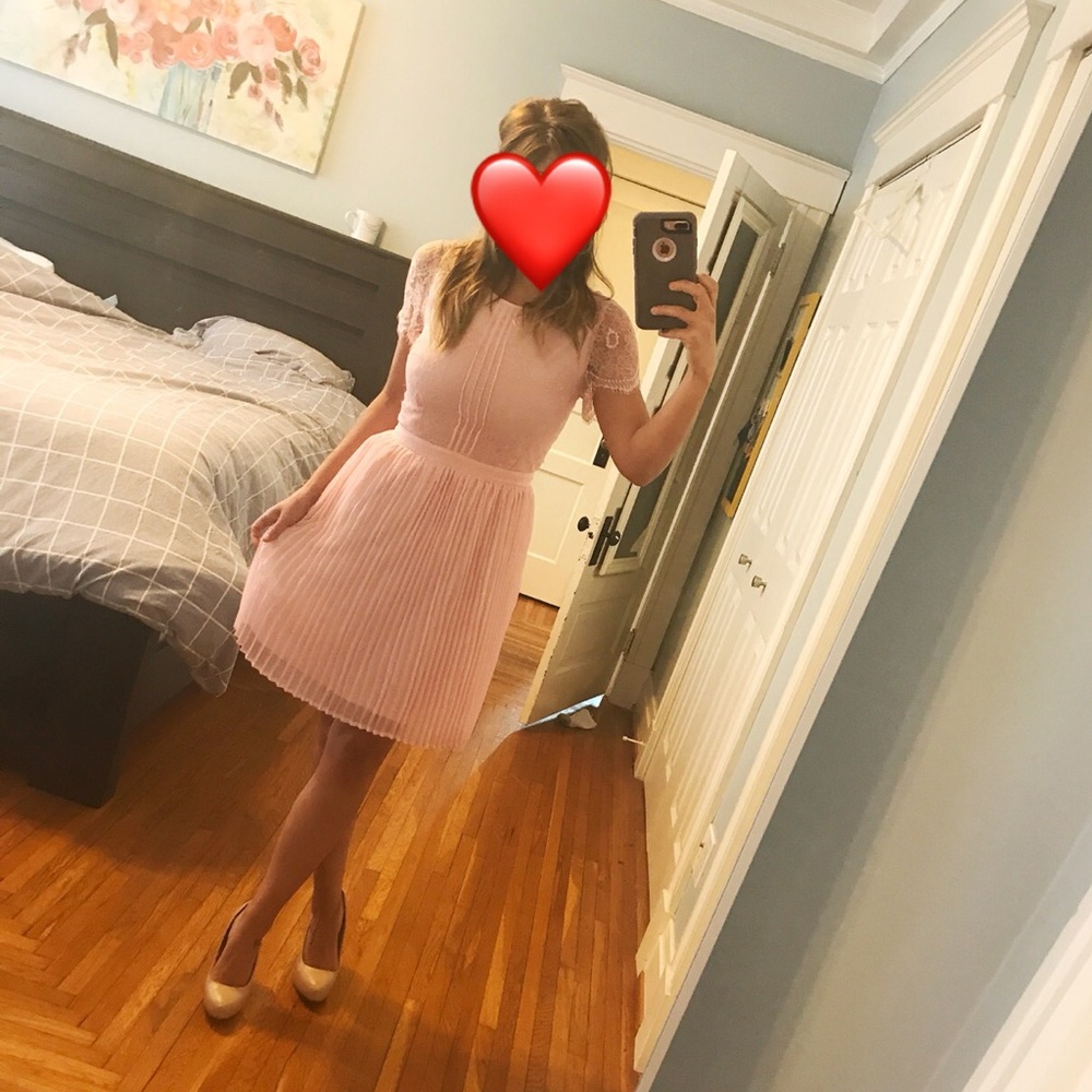 Pink lace dress